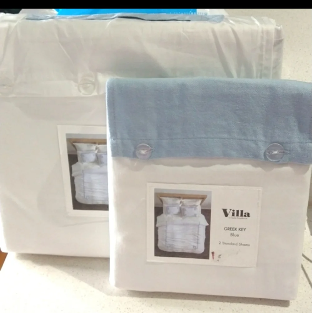 Villa By Noble Excellence Greek Key King Duvet Cover & Sham - Picture 2 of 6